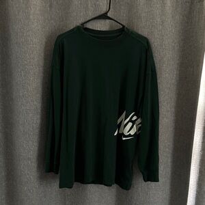 Nike Men's Dark Green Long Sleeve Tee